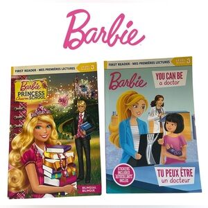 🎉6/$20 BILINGUAL BARBIE BOOK BUNDLE ENGLISH FRENCH BARBIE DOCTOR PRINCESS